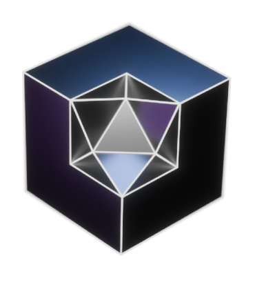 LTBL Logo : A cube with an icosphere inside